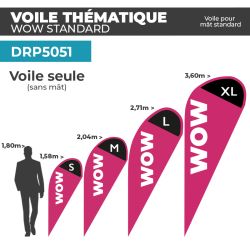 Voile de drapeau WOW | Standard | Thématique