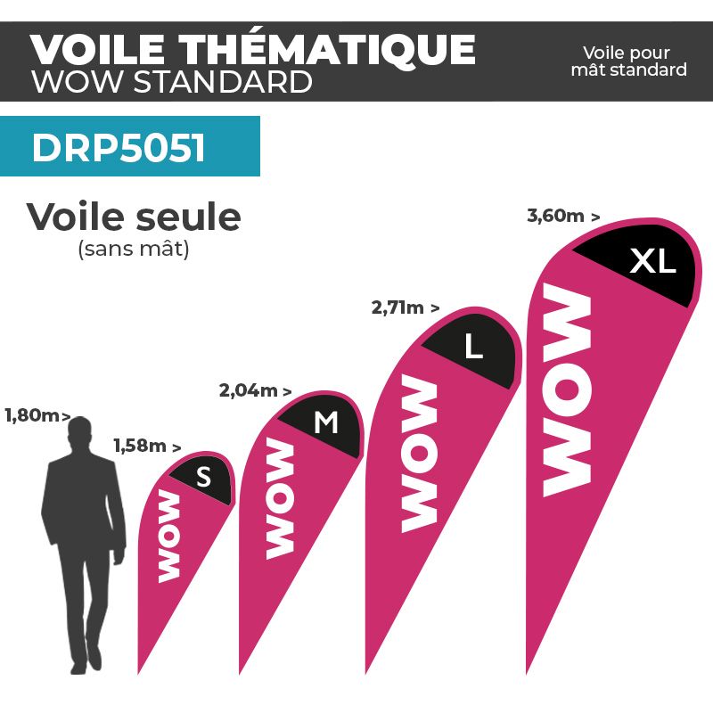 Voile de drapeau WOW | Standard | Thématique