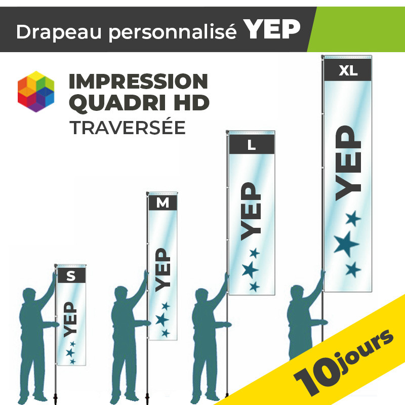 Drapeau publicitaire personnalisé rectangle