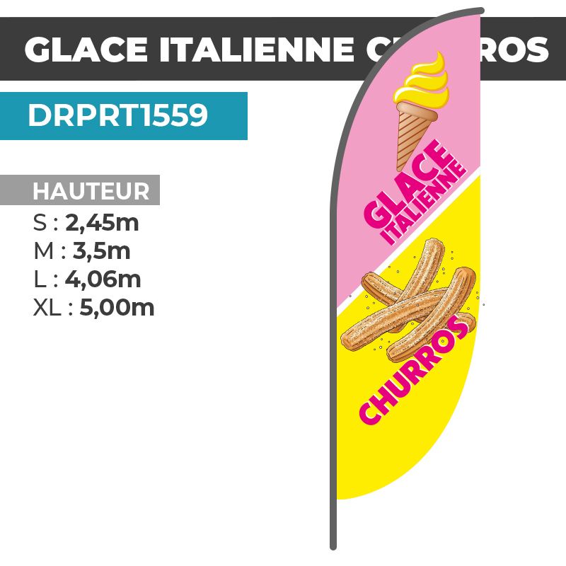 Drapeau GLACE ITALIENNE ET CHURROS