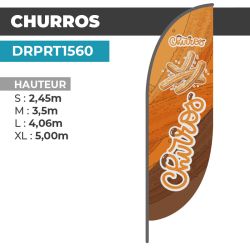 Drapeau CHURROS | Idéal en fête foraine