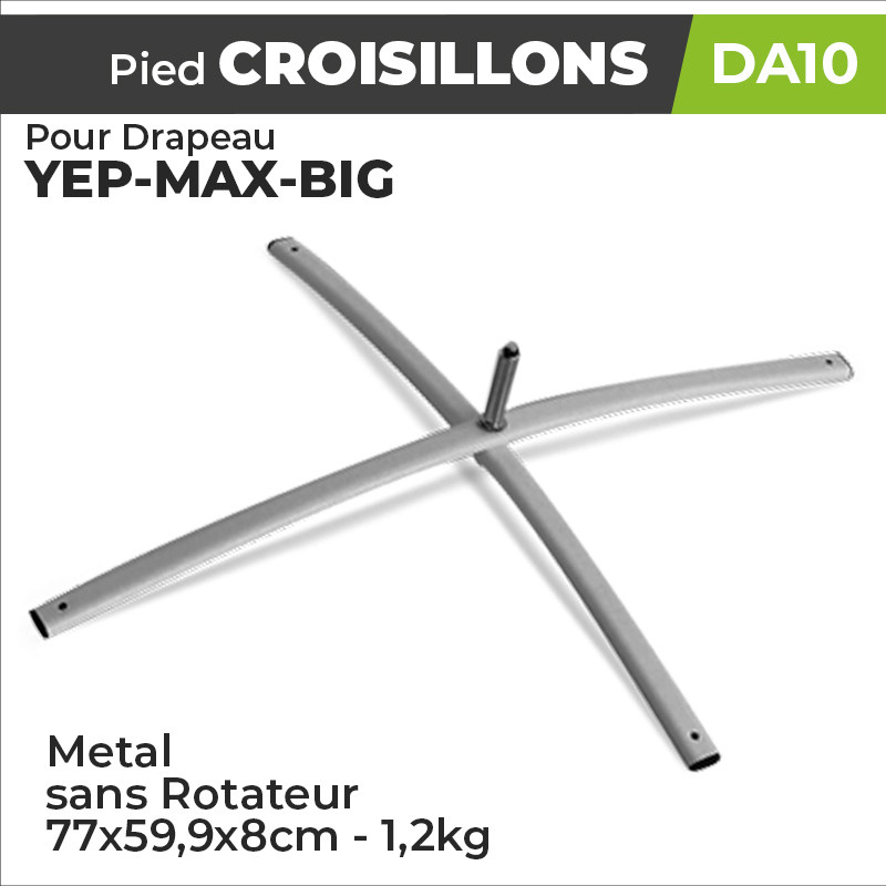 DA10 Pied Croisillons sans rotateur - Economique - 1,2kg