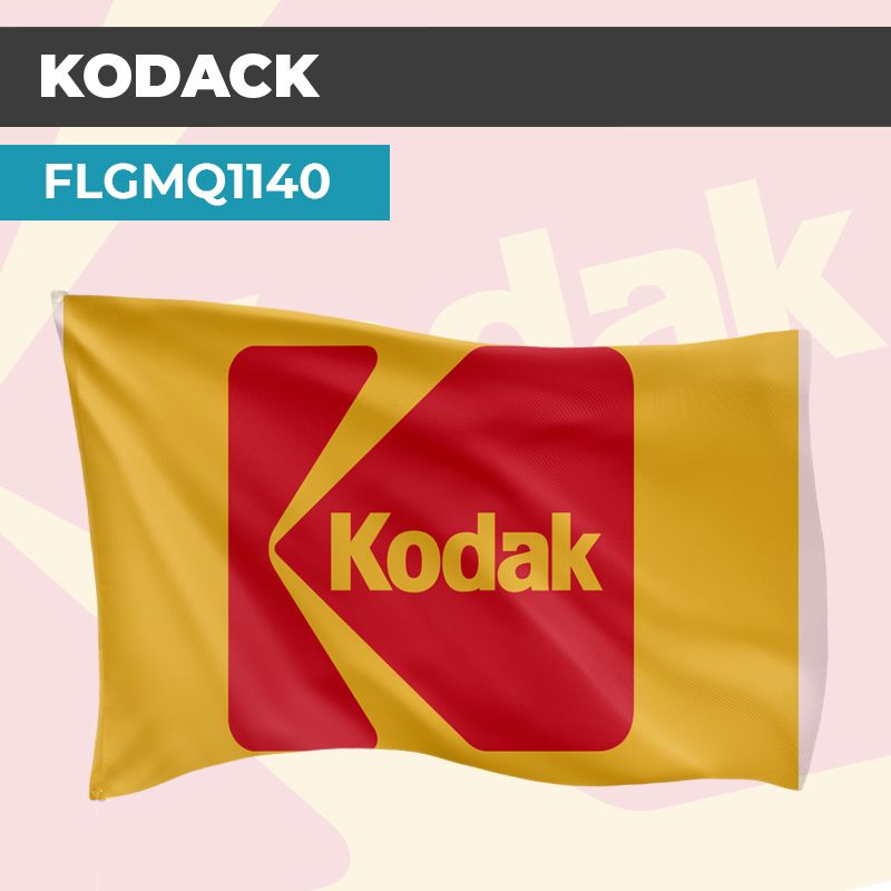 Drapeau KODAK ROUGE | Pavillon | Marque et Logo Vintage