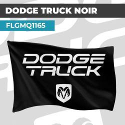 Drapeau DODGE TRUCK NOIR | Pavillon | Marque Automobile