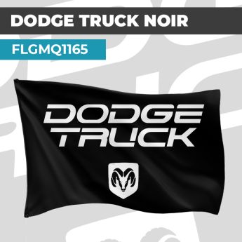 Drapeau DODGE TRUCK NOIR | Pavillon | Marque Automobile