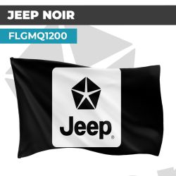 Drapeau JEEP FOND NOIR | Pavillon | Marque Automobile