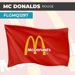 Drapeau MCDONALD'S ROUGE | Pavillon | Marque Alimentaire