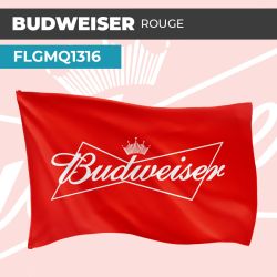 Drapeau BUDWEISER ROUGE | Pavillon | Marque de Bières