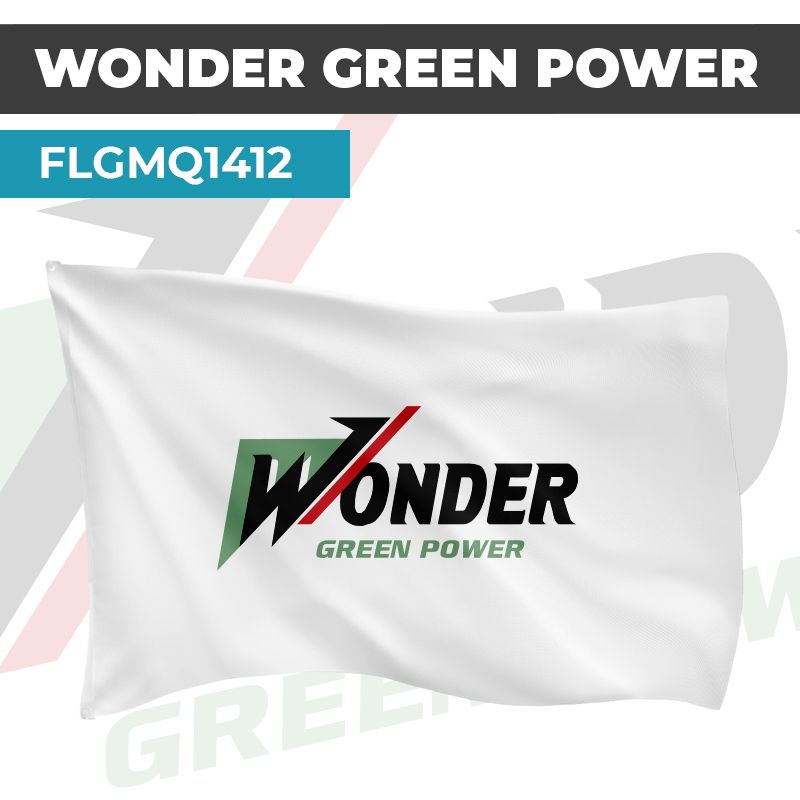 Drapeau WONDER GREEN POWER | Pavillon | Marque Piles électriques