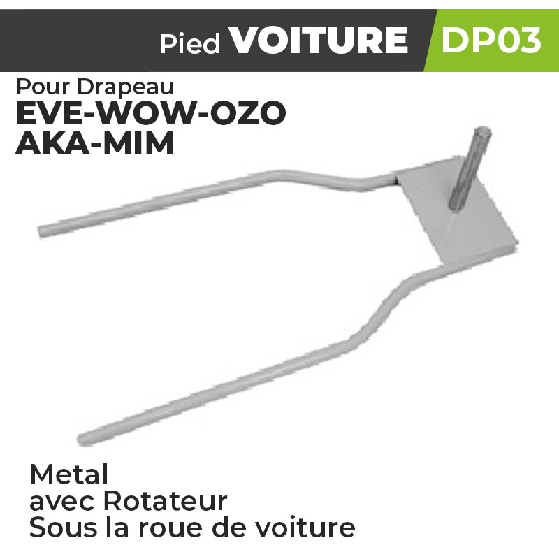 Socle de voiture pour fixation de drapeau