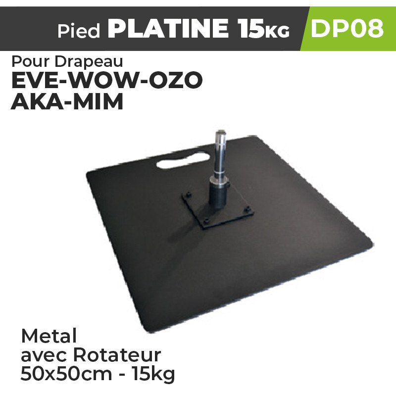 Pied Platine pour drapeau de grandes taille