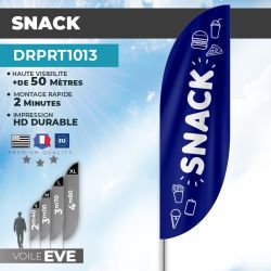Drapeau SNACK | Voile + Mat | avec ou sans Pied