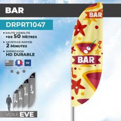 Drapeau BAR | Voile + Mat | avec ou sans Pied