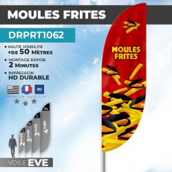 Drapeau MOULES FRITES | Haute visibilité | DRPRT1062