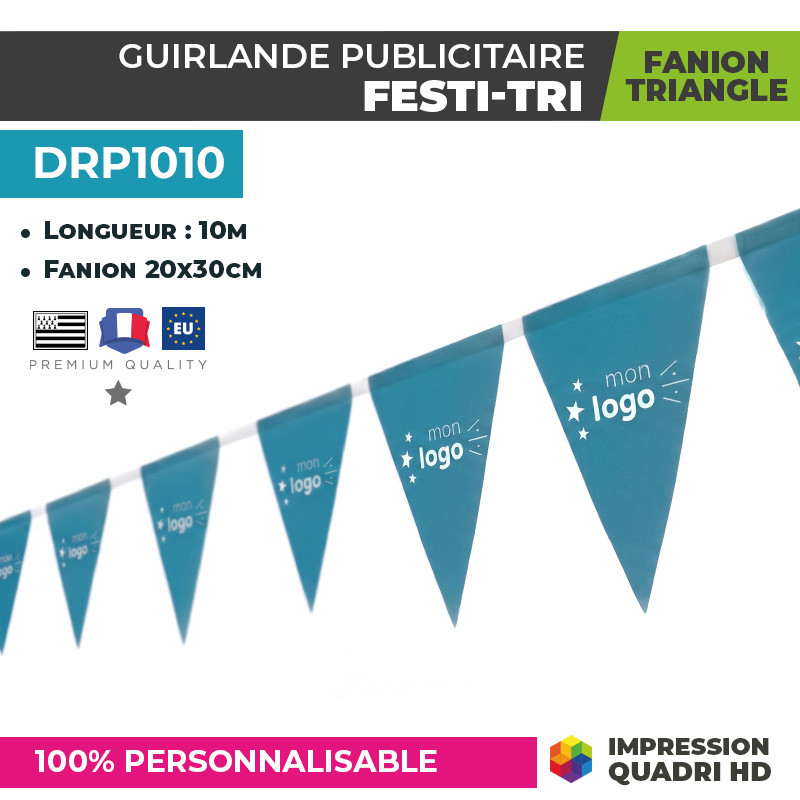 Guirlande publicitaire personnalisée triangle