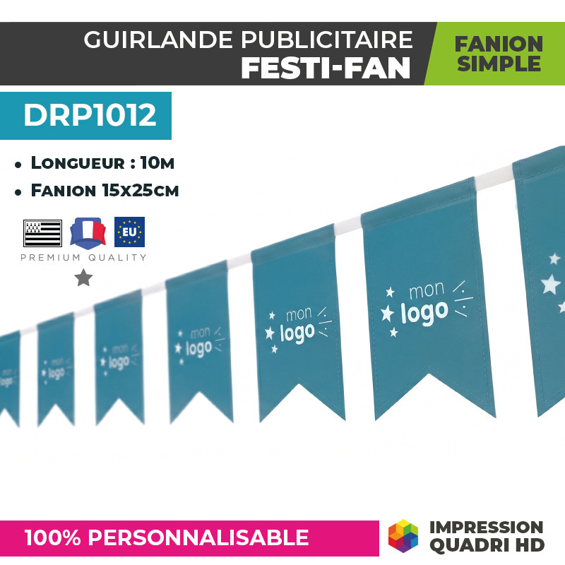 Guirlande publicitaire personnalisée fanion