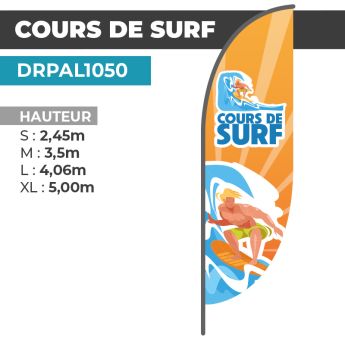 Drapeau COURS DE SURF