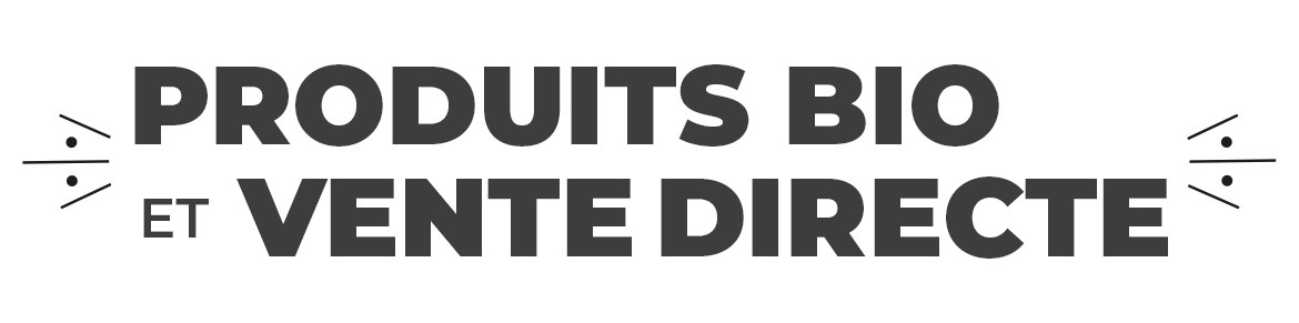 Drapeau publicitaire Produits BIO, Vente Directe – Oriflamme prix bas!