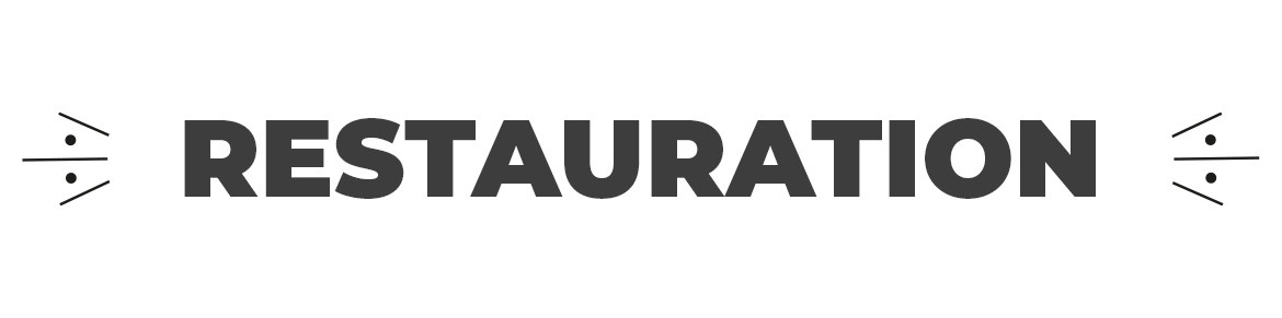 Oriflamme et drapeau publicitaire pour Restaurant, Auberge et Brasserie