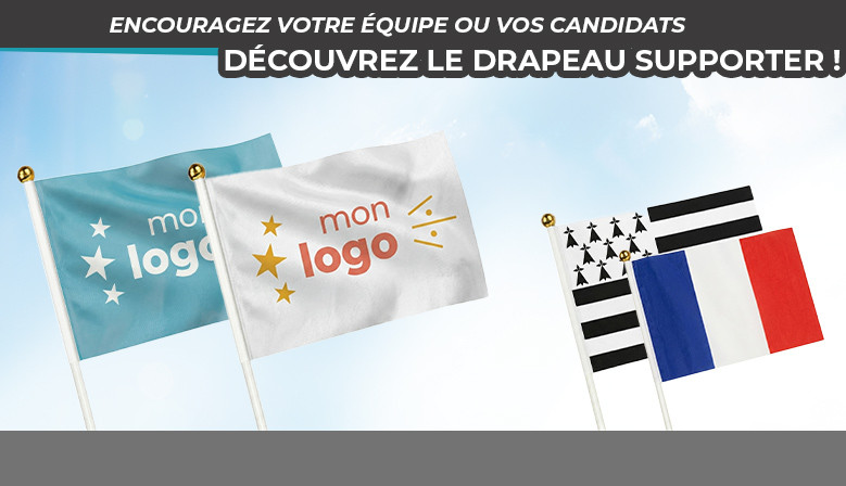 Commandez votre drapeau supporter personnalisé dés aujourd'hui !